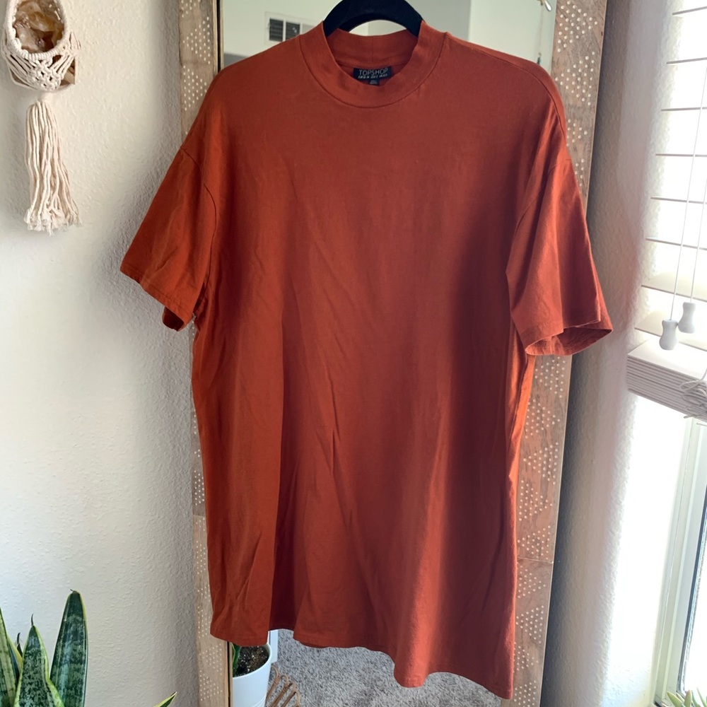 Topshop High Neck Tunic Shirt